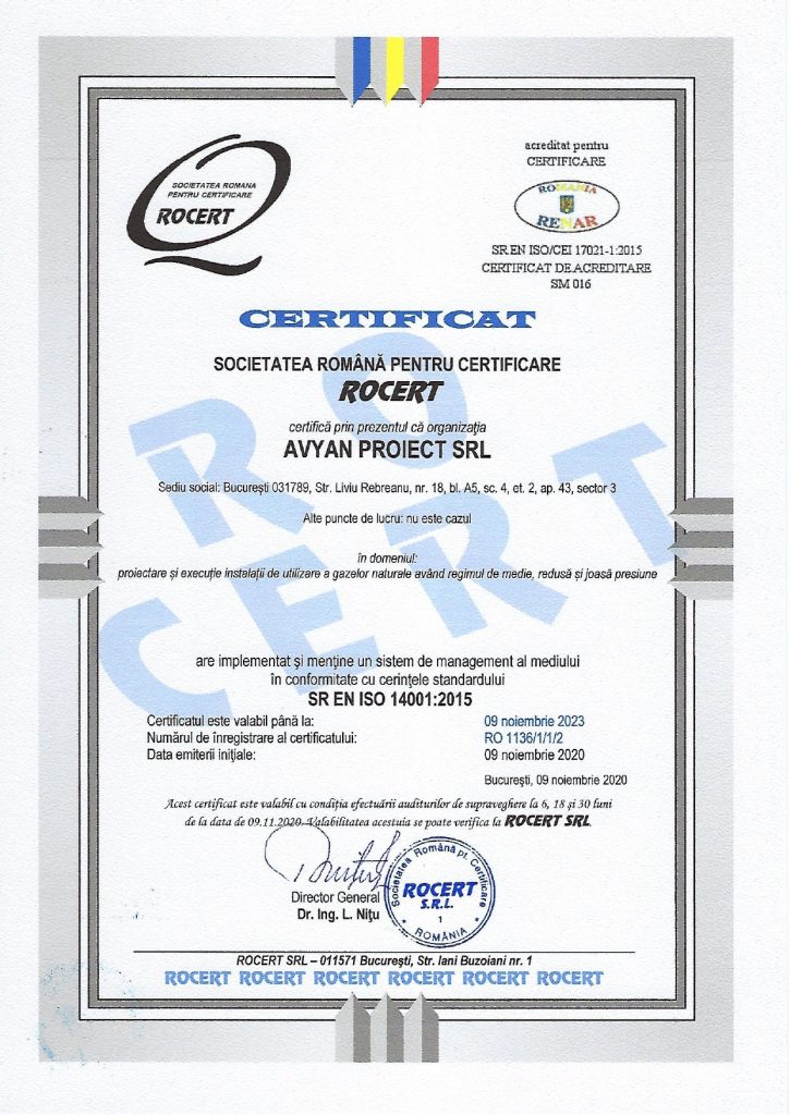 Certificare SR EN ISO 9001:2015